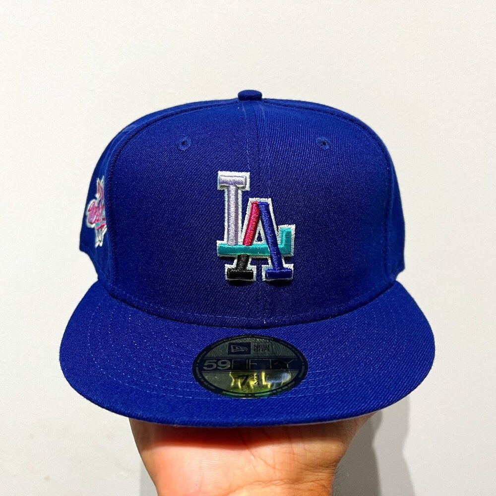 Los Angeles Dodgers MLB NE Polar Lights World Series 1988 Blue Fitted Hat - New